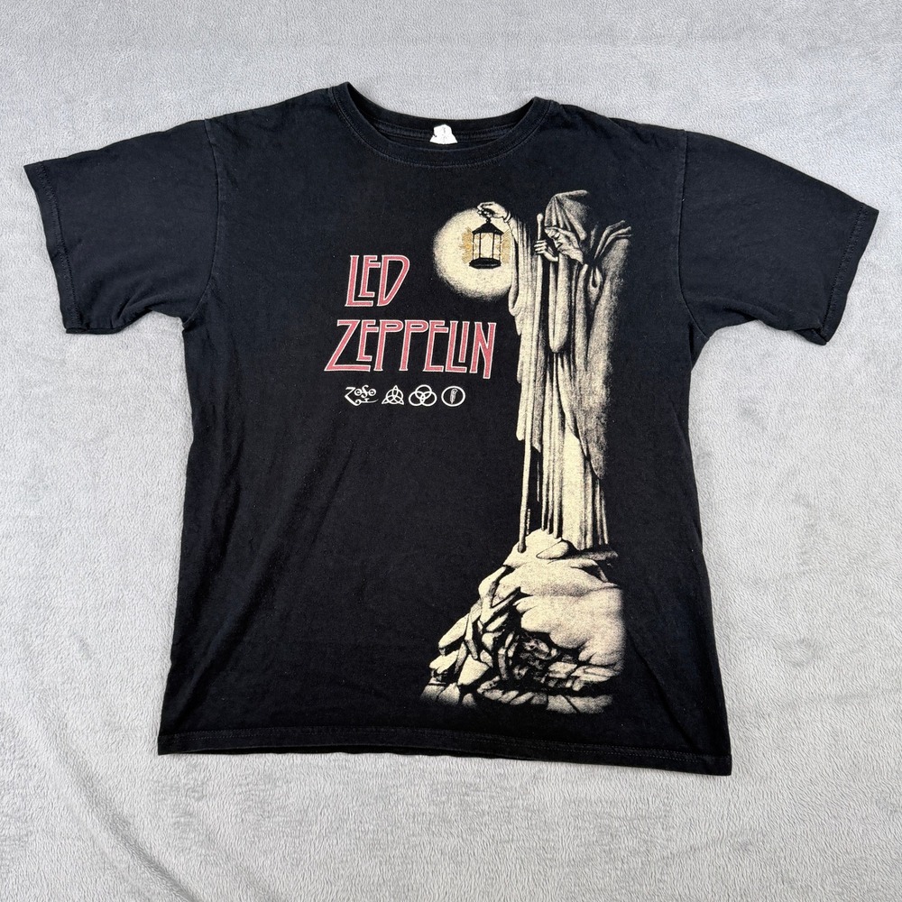 Led Zeppelin Hermit Graphic T-Shirt Black 2012 Mythgem Mens Medium M